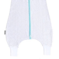 Natulino LITTLE WALKERS kolmekihiline beebi magamiskott White Grey Waves &amp; Mint